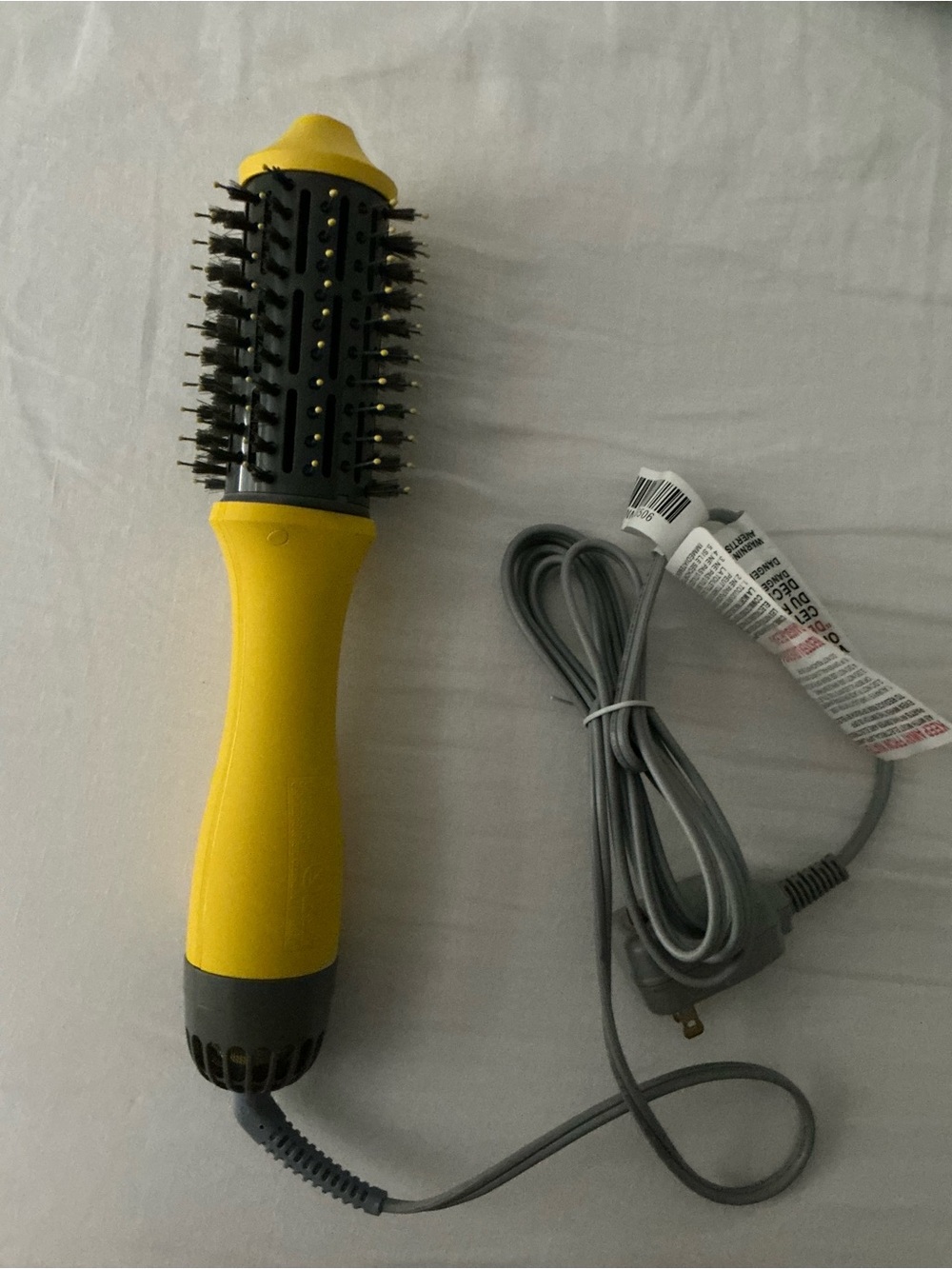 Yellow Hot Air Round Brush Hair Styler - Unbranded